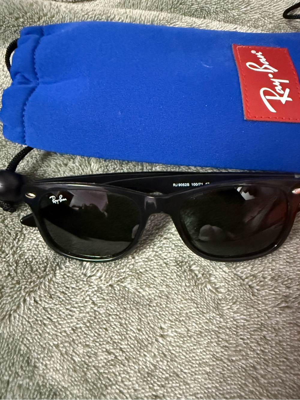 Ray-Ban Black Sunglasses with Blue Soft Case